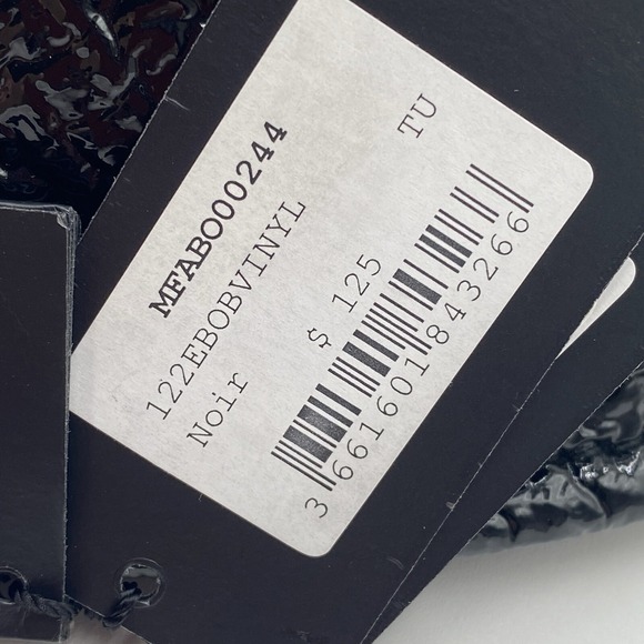 Maje Bucket Hat Black‎ Vinyl Textured Pattern New With Tags Size TU OSFM main image 13